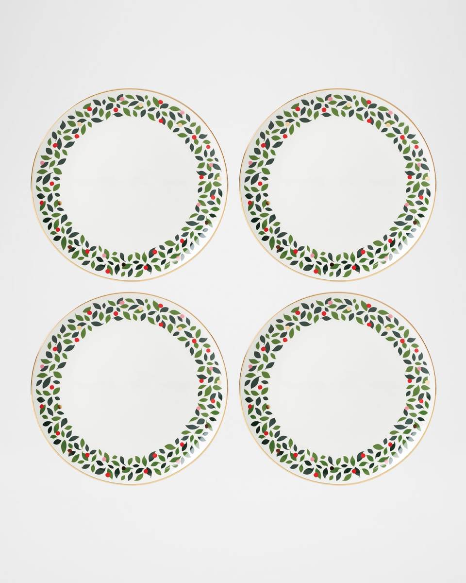 evergreen 4-piece dinner plate set